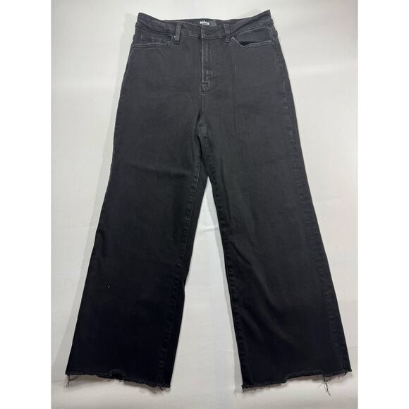 Mica Denim Women's Black Beauty Wide Leg Crop Stretch Jeans - Size 29x25.5 - Picture 1 of 5